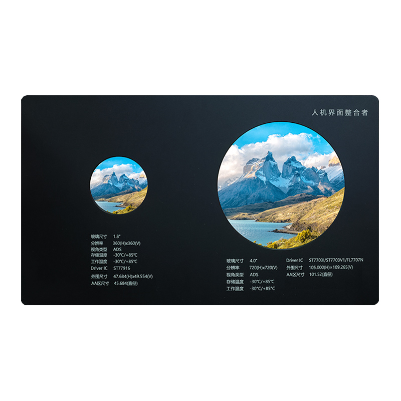 Layar LCD Melingkar TFT 1,8